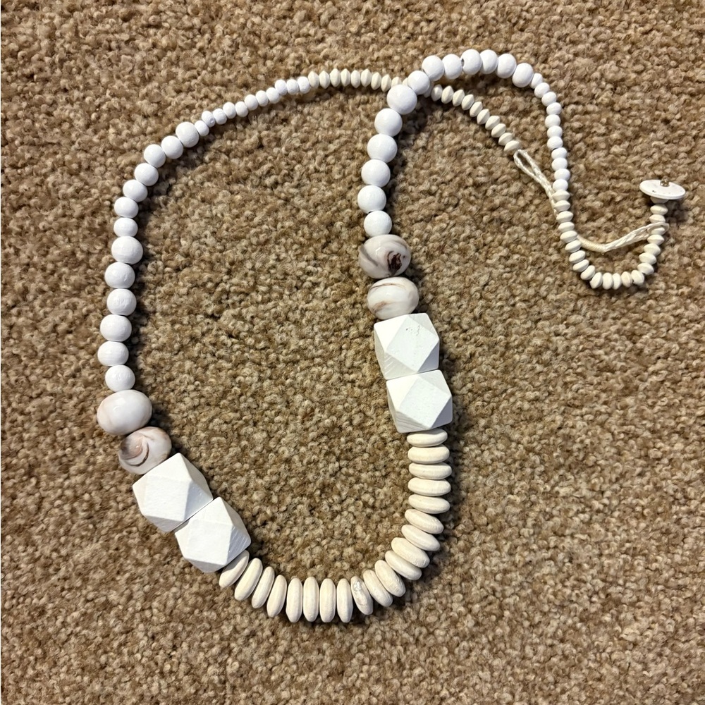 White Beaded Necklace